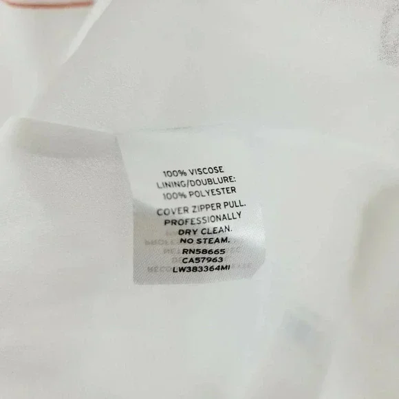 New Lewitt Women's Dress Sleeveless V-Neck Floral Print White Size 14 - Picture 8 of 8